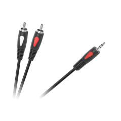Kabel kontakt hane 3,5 mm - 2RCA 1,0 m Cabletech Eco-Line