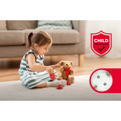 Nätverkslist Rebel med 6 tyska uttag, 3 m kabel (3x1,5)