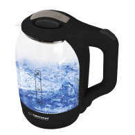 EKK025K Esperanza glasvattenkokare Yukon 1,7 l svart