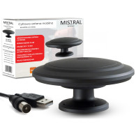 Mistral mi-ant04 superkänslig rundstrålande aktiv bilantenn för TV DVB-T med ultrastark magnet och sidomontering.