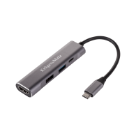 Adapter (HUB) USB typ C till HDMI/USB3.0/USB2.0/C-port