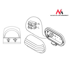 Väggarmaturen Maclean med PIR-sensor, max 60W, 180°, MCE33B.