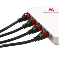 Przewód kabel patchcord UTP Maclean, wtyk-wtyk, Cat6, 3m, czarny, MCTV-742