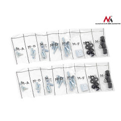 Handtag Maclean, Universal, För två TV-apparater, Fram/bak, 23-75 tum, Max vesa 600x400, PROFI MARKET SYSTEM, Svart, 50 kg, MC-7