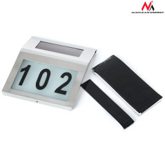 Solcellslampa LED från Maclean, med husnummer, MCE172