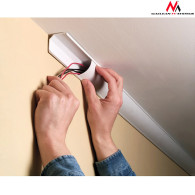 Maskeringslist Maclean, Kabelkanal, Med tejp, Vit, 1,5m 56*32mm, MCTV-576