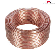 Kabelhögtalarkabel transparent PVC Maclean, 2*1,5mm2 / 48*0,20 CCA 3,5*7,0mm, 25m, MCTV-510