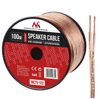 Högtalarkabel transparent PVC Maclean, 2*1,5mm2 / 48*0,20 CCA 3,5*7,0mm, 100m, MCTV-512