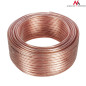 Högtalarkabel transparent PVC Maclean, 2*1,5mm2 / 48*0,20 CCA 3,5*7,0mm, 100m, MCTV-512