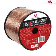 Högtalarkabel transparent PVC Maclean, 2*1,5mm2 / 48*0,20 CCA 3,5*7,0mm, 100m, MCTV-512