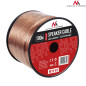 Högtalarkabel transparent PVC Maclean, 2*1,5mm2 / 48*0,20 CCA 3,5*7,0mm, 100m, MCTV-512