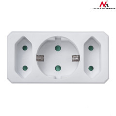 Eluttag Maclean, Trippel, 1x16A, 2x2.5A, Tysk version, MCE211