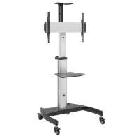 Vagnsställ professionell Maclean, aluminium, justerbar, för TV med hjul, max VESA 600x400, max 50 kg, MC-801.