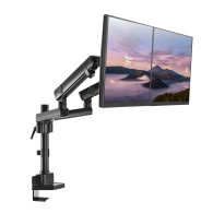 Handtag Maclean, Skrivbord för 2 LCD-skärmar, Vesa 75x75 och 100x100, 17-32', 2x8kg, MC-812