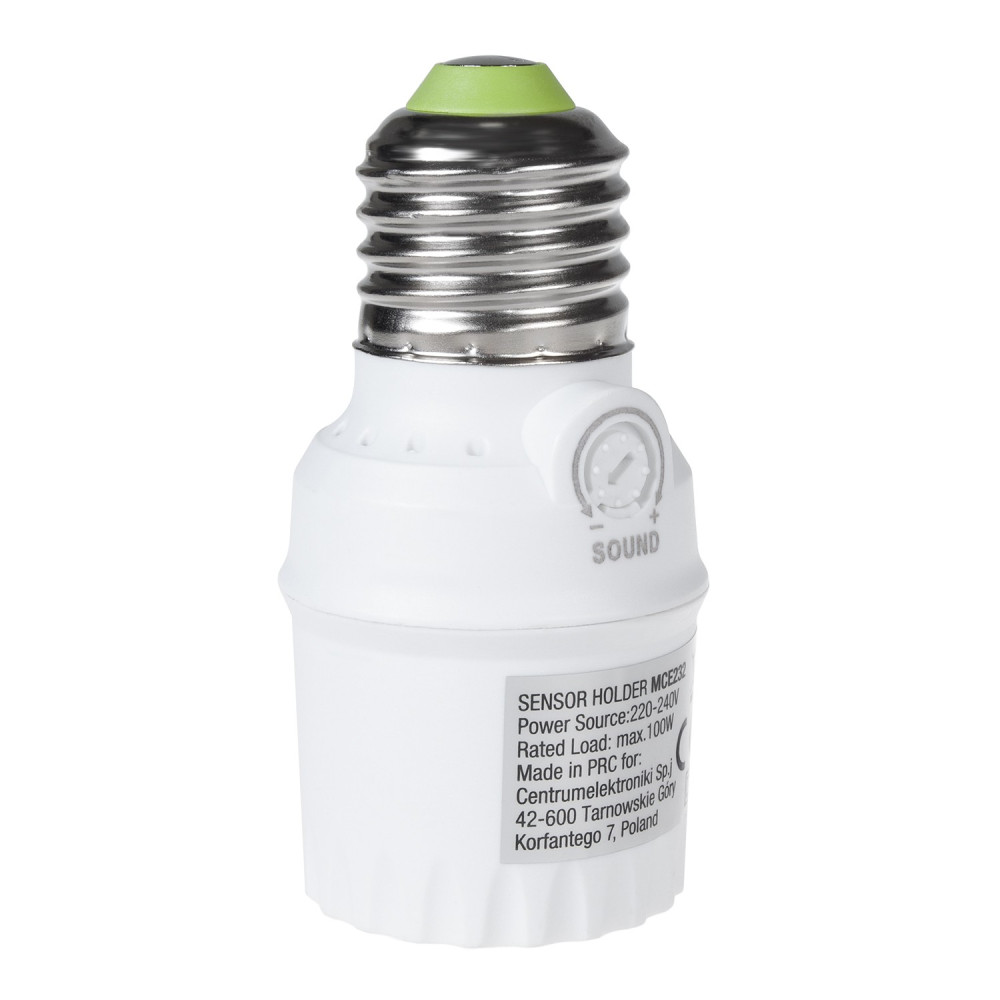 Lampa med ljudsensor Maclean, E27 med ljudsensor, max 100W, Omfång 30dB - 90dB, MCE232 Lampa med ljudsensor Maclean, E27 med ljudsensor, max 100W, Omfång 30dB - 90dB, MCE232