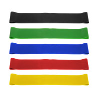 Latexelastiska träningsband Promedix PR-700, komplett set med 5 stycken x 0,5m.