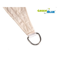 Segelduk för trädgård UV-solskydd polyester 3,6m kvadrat GreenBlue GB503 kräm hydrofobisk yta