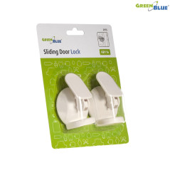 Lås för skjutdörrar 2 st GreenBlue GB116 vit