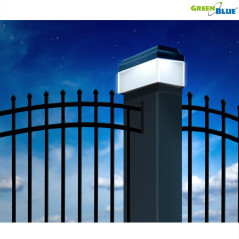 Solcellslampa LED för stolpe från GreenBlue, 60x60mm, tak i form av en kuvert, GB126.