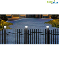 Solcellslampa LED för stolpe från GreenBlue, 60x60mm, tak i form av en kuvert, GB126.