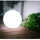 Solarna lampa wolnostojąca ogrodowa GreenBlue,  kula 15x15x48cm, bialy LED, GB121