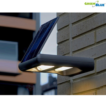 Solcellsvägglampa GreenBlue GB131 LED 12W - två oberoende ljusriktningar