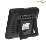 Väderstation klocka kalender månfas GreenBlue GB148B svart
