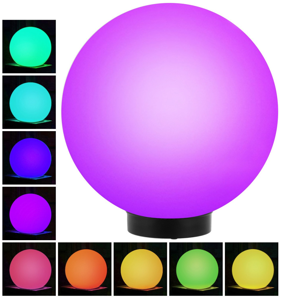 Solcellslampa GreenBlue, fristående, trädgårdslampa, kula 25x25x58cm, RGB LED, GB165 Solcellslampa GreenBlue, fristående, trädgårdslampa, kula 25x25x58cm, RGB LED, GB165