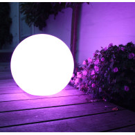 Solcellslampa GreenBlue, fristående, trädgårdslampa, kula 25x25x58cm, RGB LED, GB165