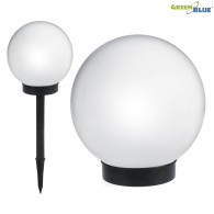 Solcellslampa GreenBlue, fristående, trädgårdslampa, kula 25x25x58cm, RGB LED, GB165