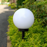 Solcellslampa GreenBlue, fristående, trädgårdslampa, kula 25x25x58cm, RGB LED, GB165