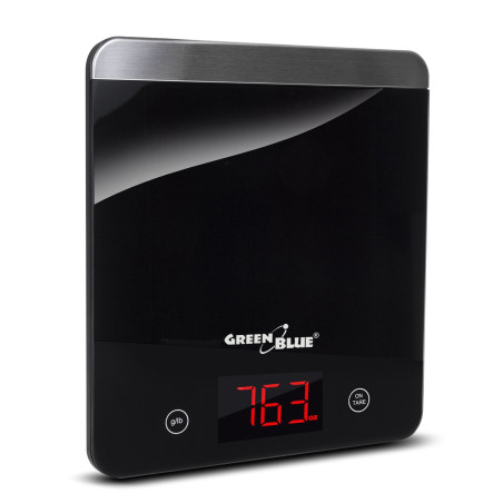Våg för köket digital LED svart GreenBlue GB171 min 1g max 5000g
