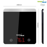 Våg för köket digital LED svart GreenBlue GB171 min 1g max 5000g