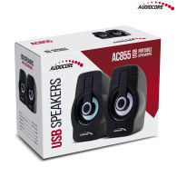 Högtalare för datorn Audiocore, 6W, USB, svart, AC855 B
