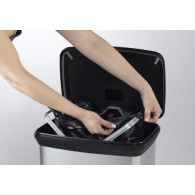 Metallfärgad papperskorg med pedal Curver 50L