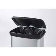 Metallfärgad papperskorg med pedal Curver 50L
