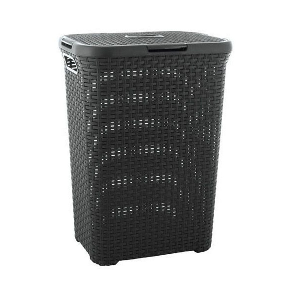 Kosz na bieliznę Curver Natural Style 40L ciemnySz