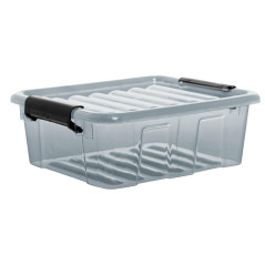 Behållare med lock Plast Team Home Box 1,6L transparent grå