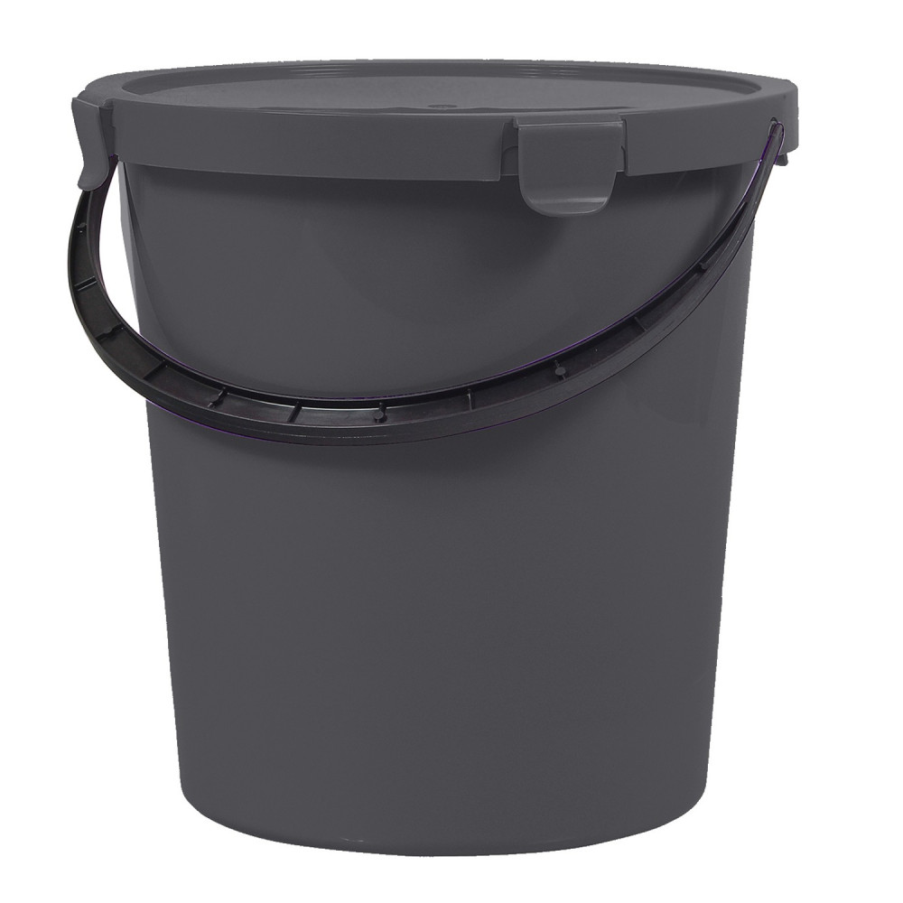 Hink med lock Plast Team Berry 5L mörkgrå Hink med lock Plast Team Berry 5L mörkgrå