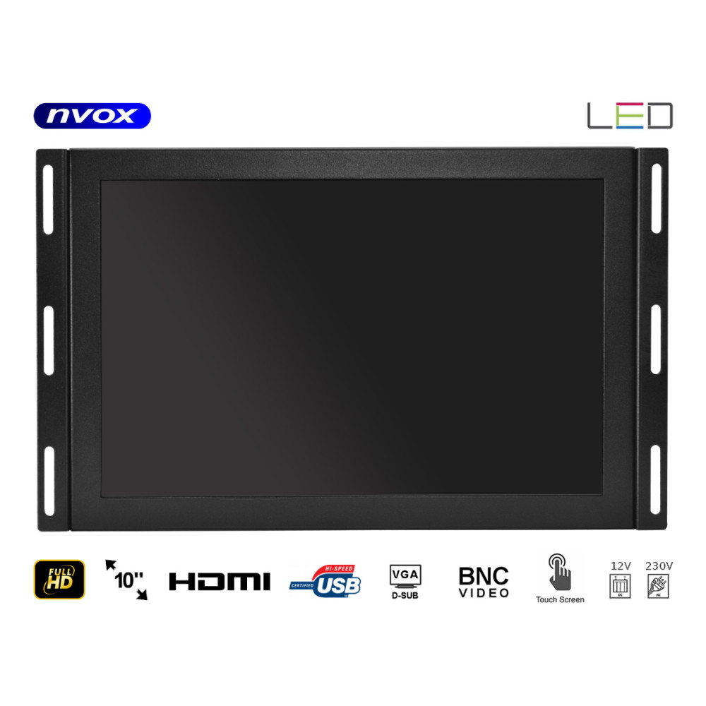 Beröringsskärm IPS öppen ram LED 10 tum full HD VGA HDMI USB AV 12V 230V