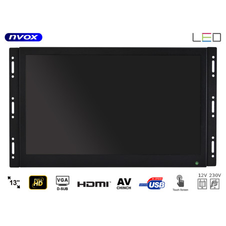 Touchscreen IPS öppen ram LED 13 tum full HD VGA HDMI USB AV 12V 230V