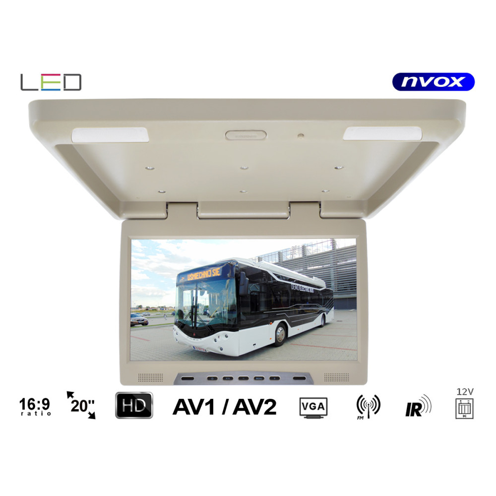 Hängande takmonterad LCD-skärm 20 tum LED IR FM VGA