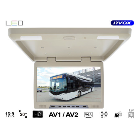 Hängande takmonterad LCD-skärm 20 tum LED IR FM VGA