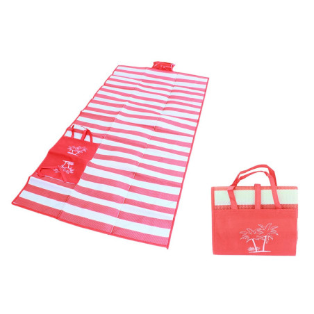 AG366B Strandmatta med kudde röd