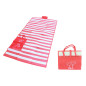 AG366B Strandmatta med kudde röd