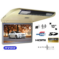 Monitor samochodowy podwieszany podsufitowy lcd 13cali cali hdmi usb sd