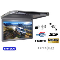 Monitor samochodowy podwieszany podsufitowy lcd 13cali cali hdmi usb sd