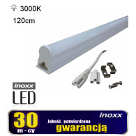 LED-linjärlysrör T5 120 cm 18 W varmvit 3000K ytlampa integrerad med armatur