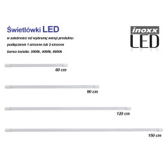 LED-lampa 60 cm 9 W T8 4000 K G13 enkelriktad neutral