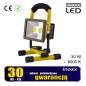 Strålkastare bärbar led 30w 6000k batteri/ 230v